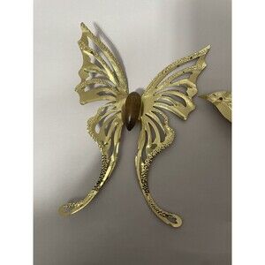 Vintage MCM Metal Wall Art - Butterfly and Birds